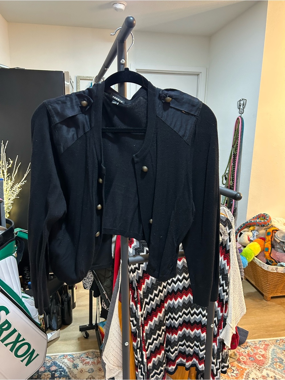 torrid Black Cropped Military-Style Blazer